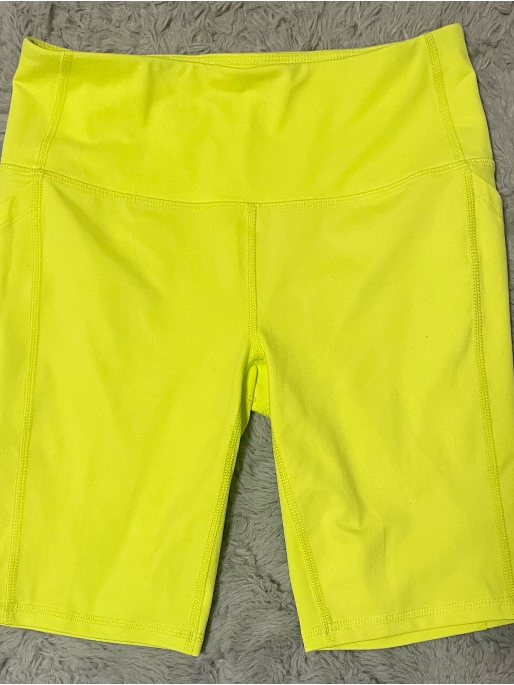 DSG Neon Yellow High-Rise Active Shorts